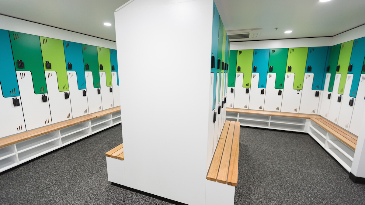 Locker room at EoT facility